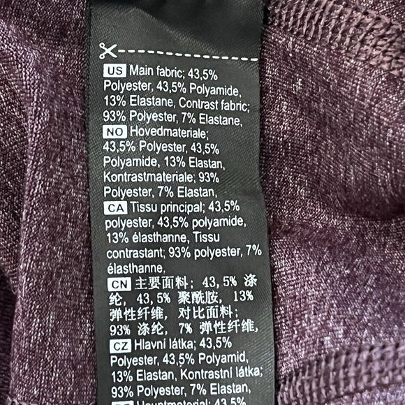 Kari Traa Womens Sz S Athletic Workout Legging Maroon Burgundy Gym Pants - Picture 4 of 16